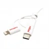 USB A - C/Micro B/Lightning 1,0M