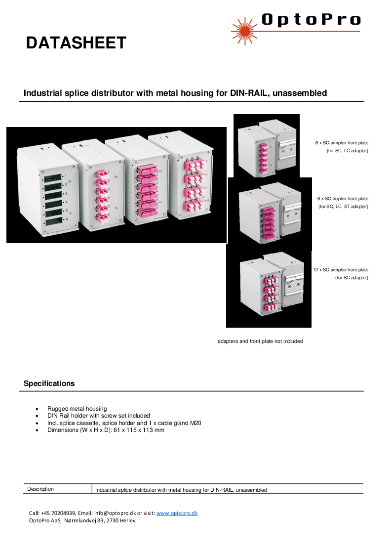 

DIN RAIL unassembled


