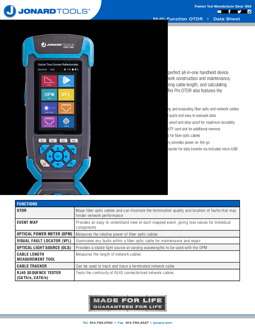 

OTDR 1000 data

