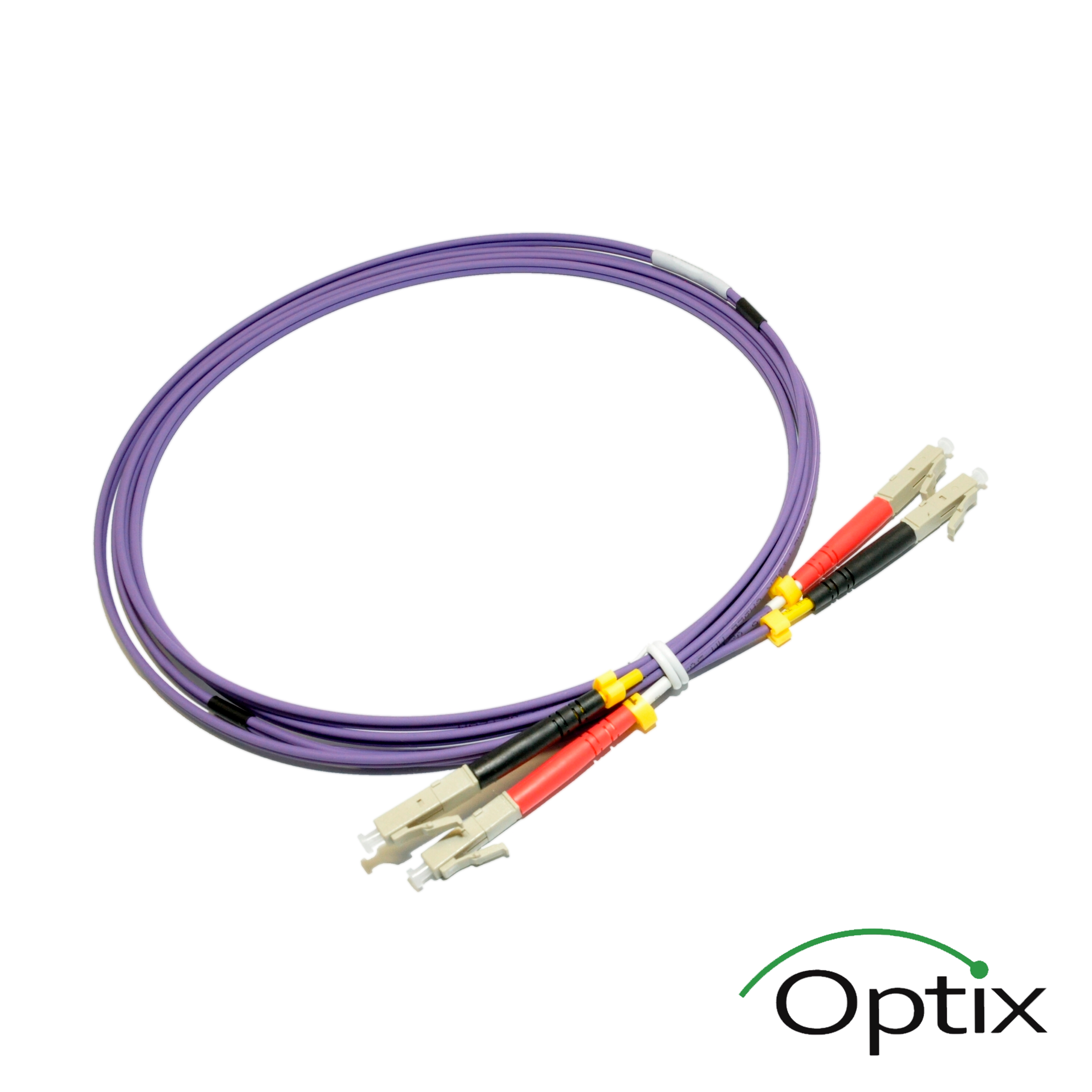 50/125 OM4 LC/UPC-LC/UPC Duplex,
Violet, LSZH, Ø2 mm