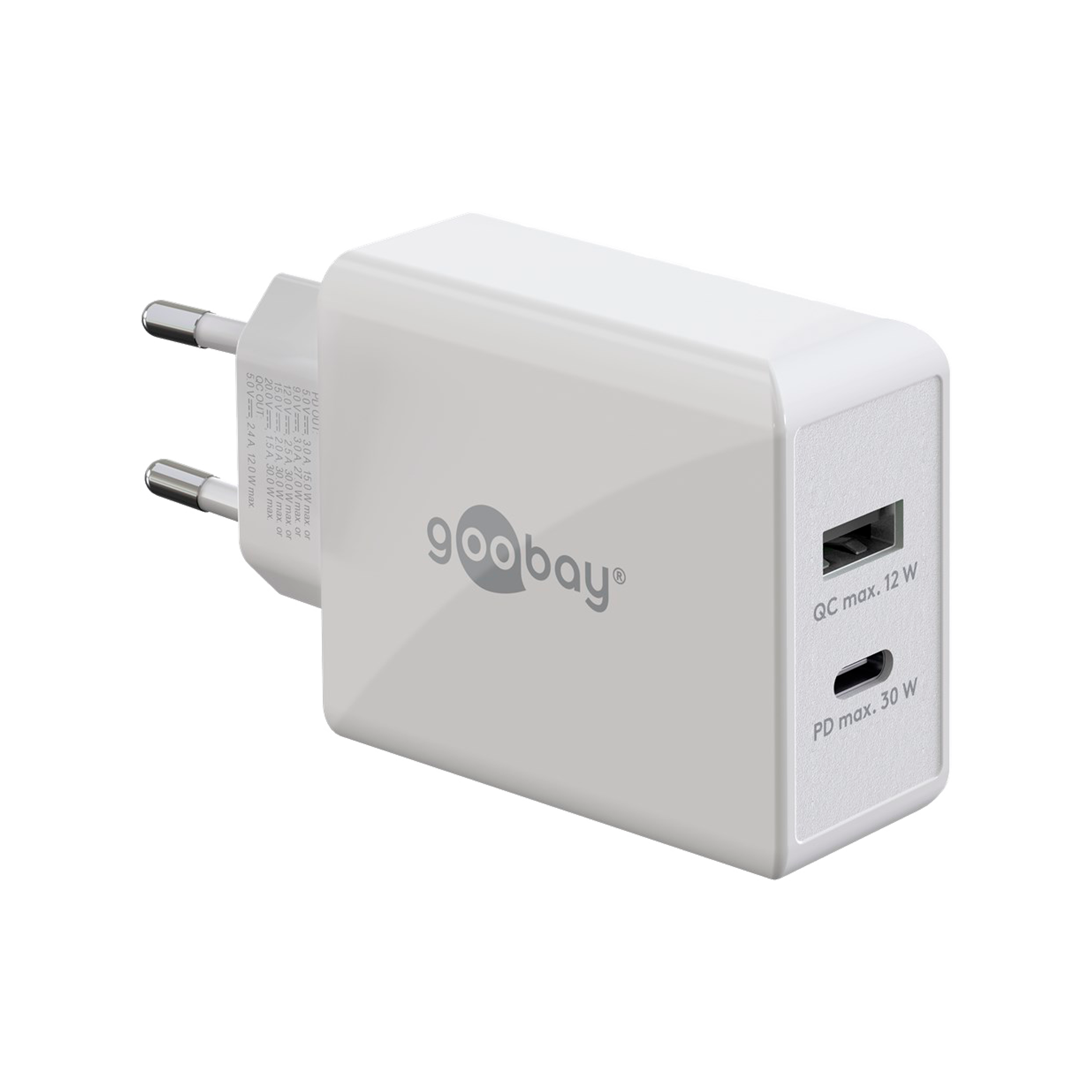 Lader USB A /12W USB C 30W