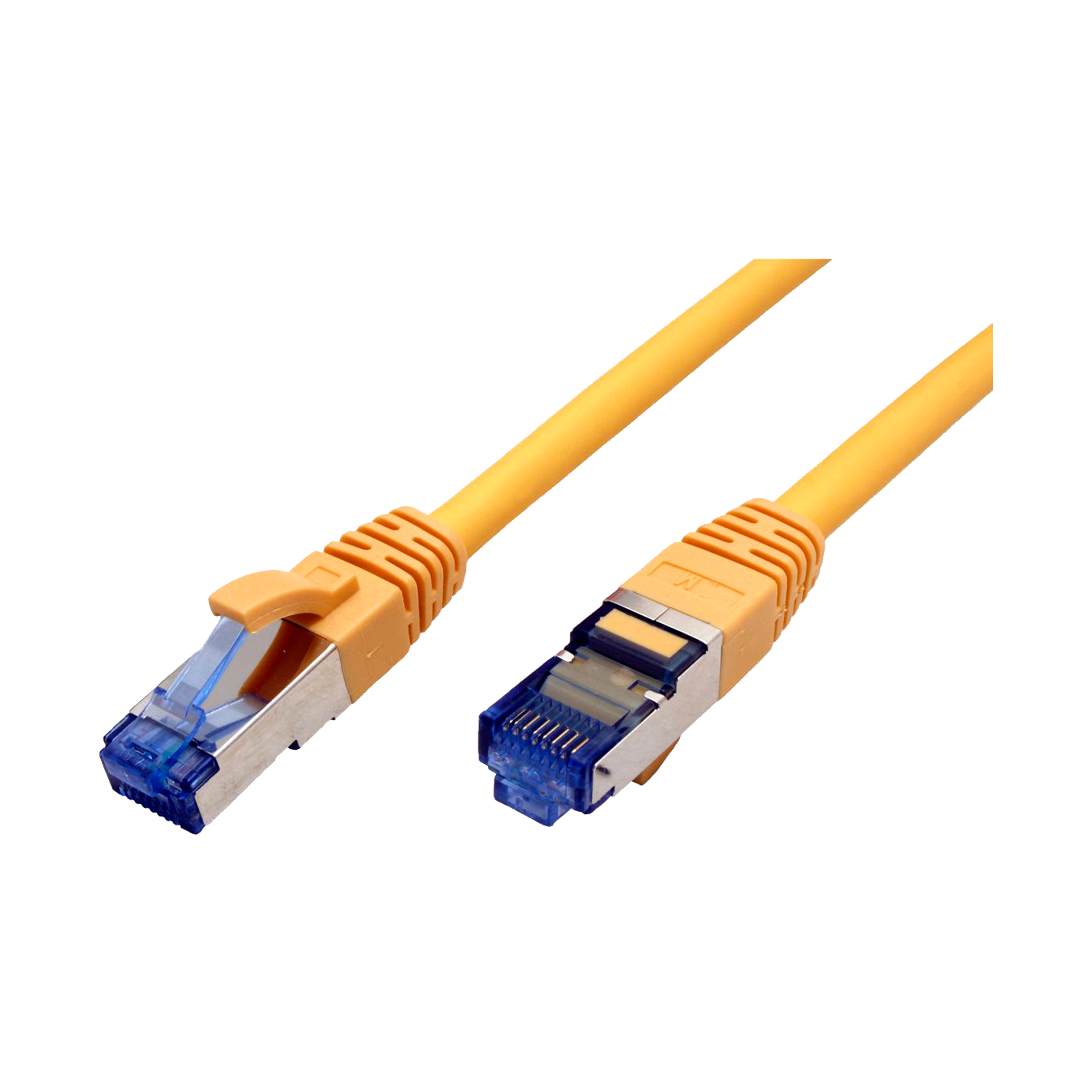 CAT6A S/FTP Patchkabel, GUL
 RJ45-RJ45, CU, LSZH, Ø6mm