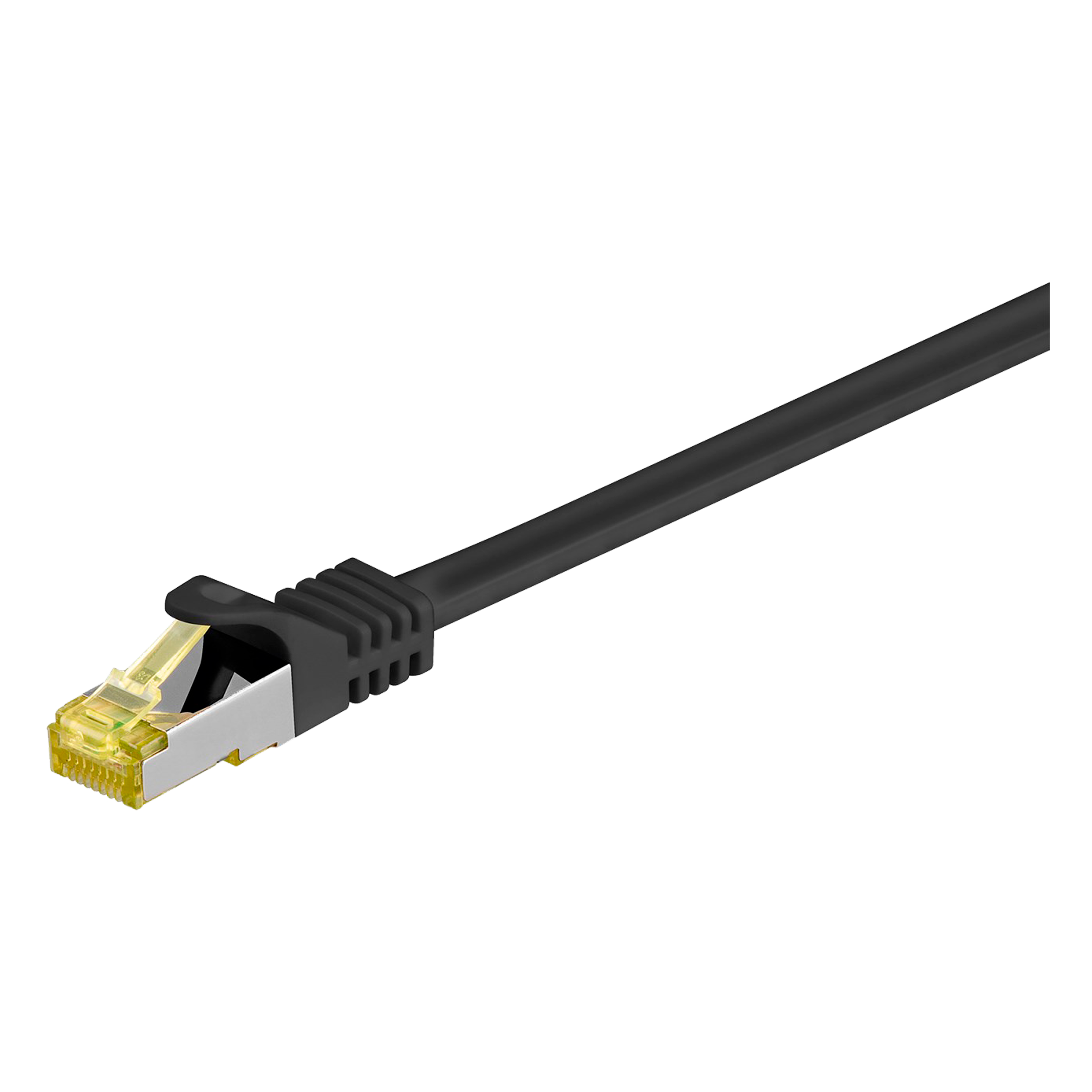 CAT7/C6A STIK S/FTP PATCHKABEL, SORT
 RJ45-RJ45, M/M, CU, LSZH