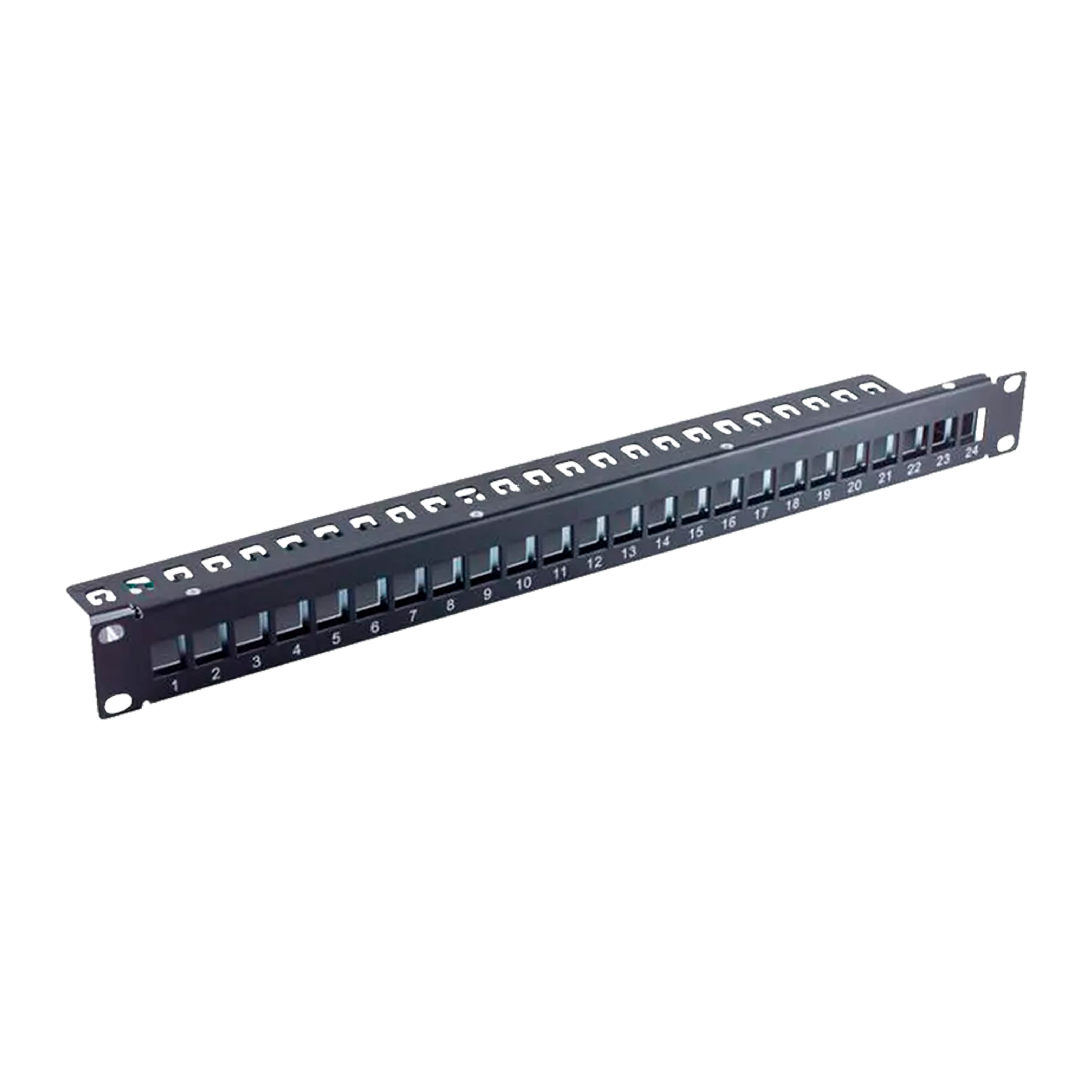 Tomt 19" 24xSTPkeystone panel, sort

 1 HE