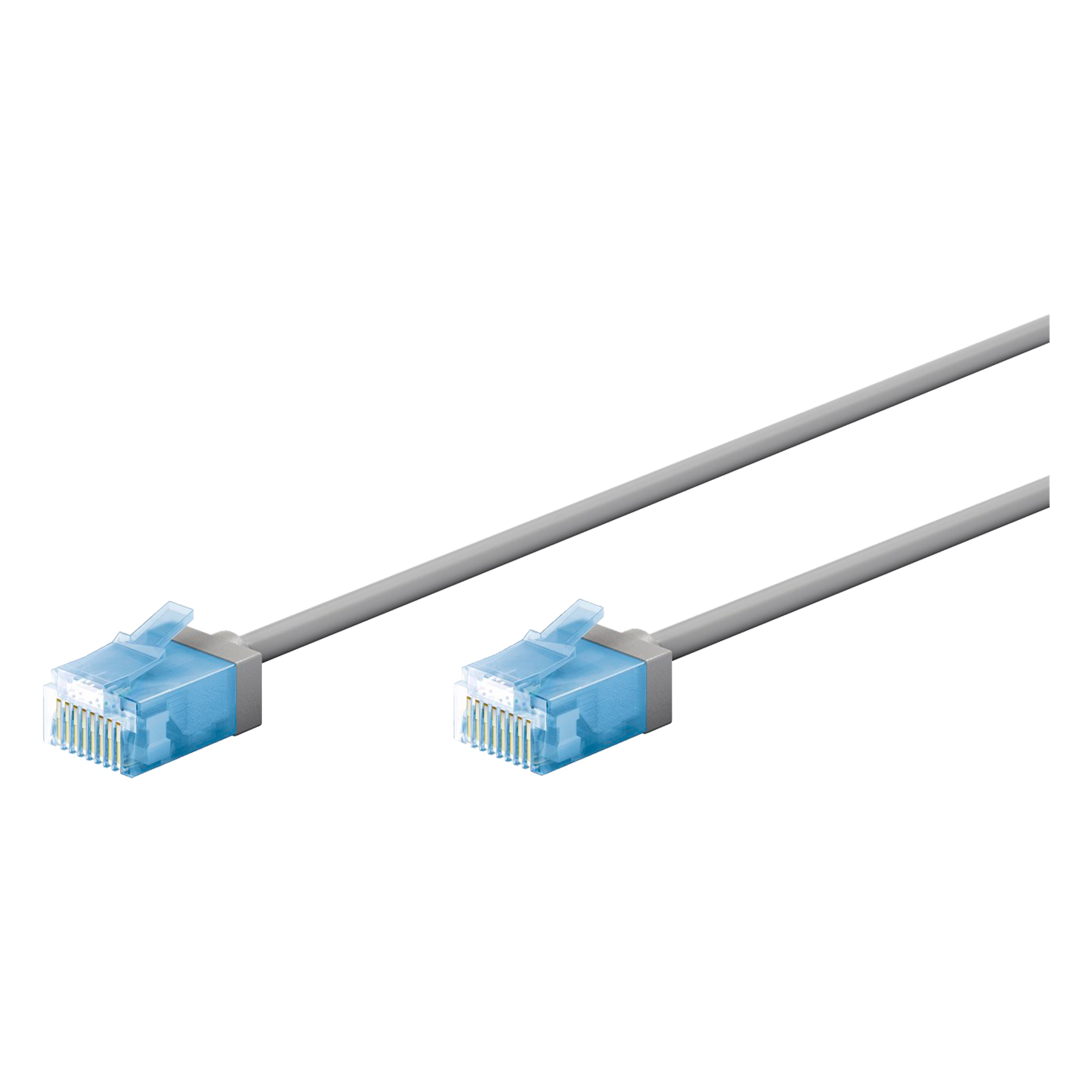 CAT6A UTP PATCHKABEL, GRÅ
 RJ45-RJ45, M/M, CU, LSZH, Ø2,8, PoE+, AWG 32/7