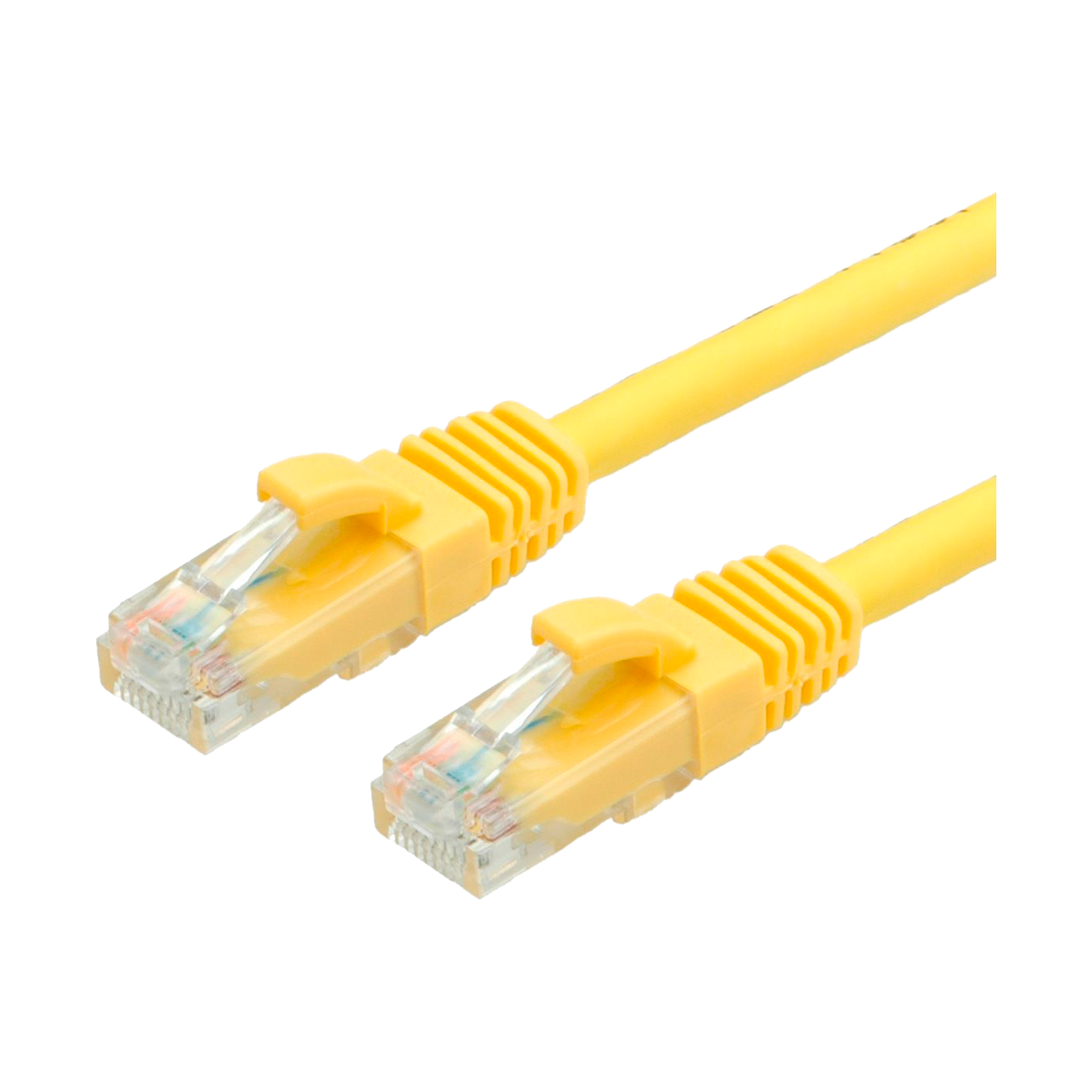 CAT6A UTP Patchkabel, GUL
 RJ45-RJ45, CU, PVC, Ø5,8mm